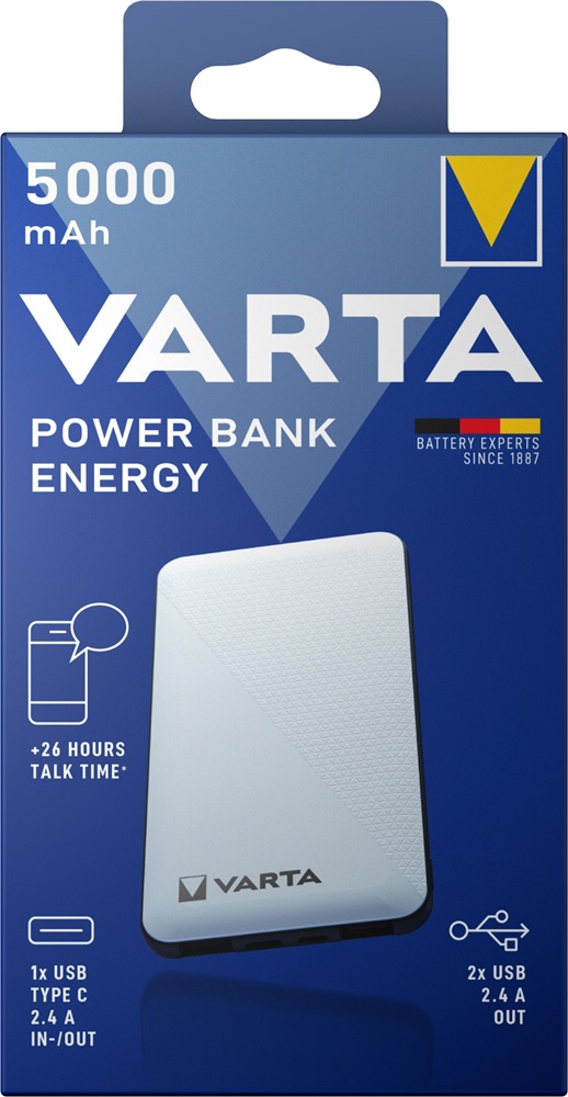 Varta 57975101111 hordozható 5000mAh Portable power bank