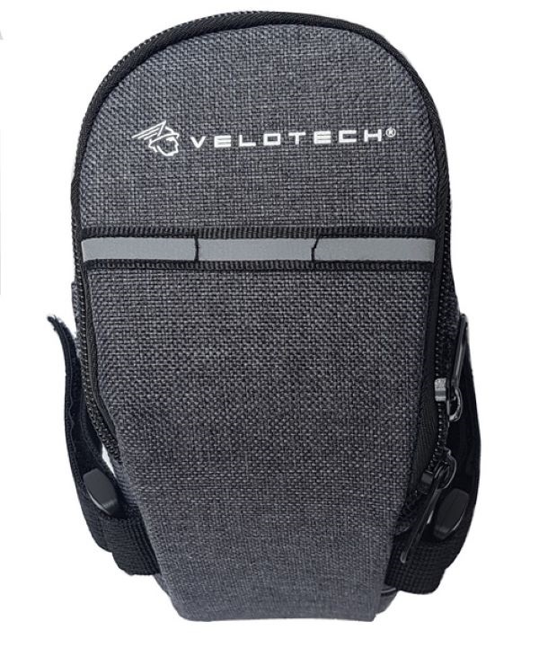 Velotech 45192 "S" szürke kerékpáros nyeregtáska