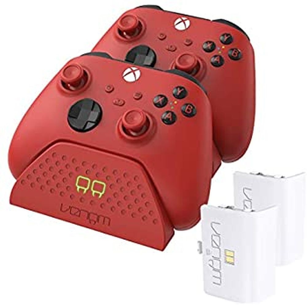 Venom VS2879 Xbox Series X|S piros dupla töltőállomás + 2 db akkumulátor