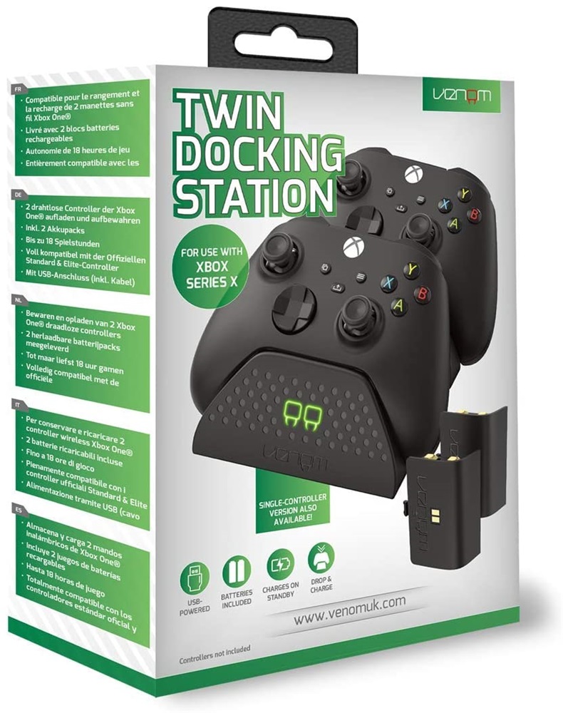 Venom VS2881 Xbox Series X|S fekete dupla töltőállomás + 2 db akkumulátor