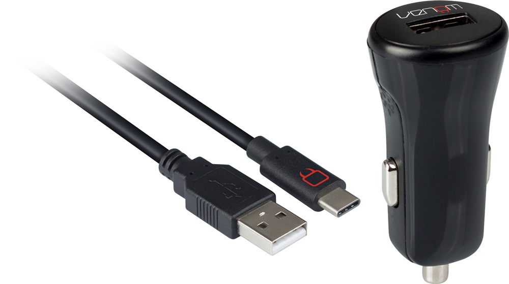 Venom VS4795 Nintendo Switch USB autós töltő + 2 méter Type-C töltőkábel