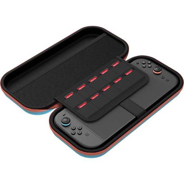 Venom VS4955 Nintendo Switch 2/Switch/OLED/Lite kék-narancs hordtáska + Switch 2 kijelzővédő fólia