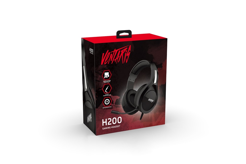 Ventaris H200 PS4 fekete gamer headset