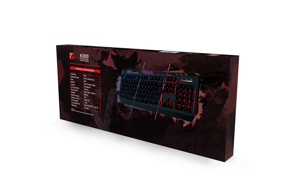 Ventaris K300 RGB HUN gamer billentyűzet