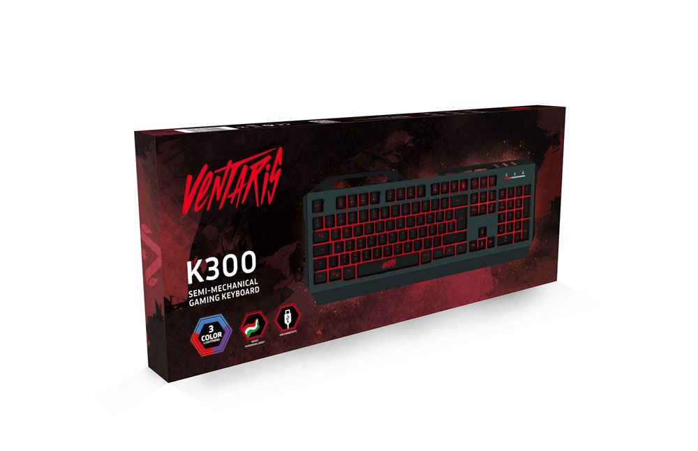 Ventaris K300 RGB HUN gamer billentyűzet (Újracsomagolt)