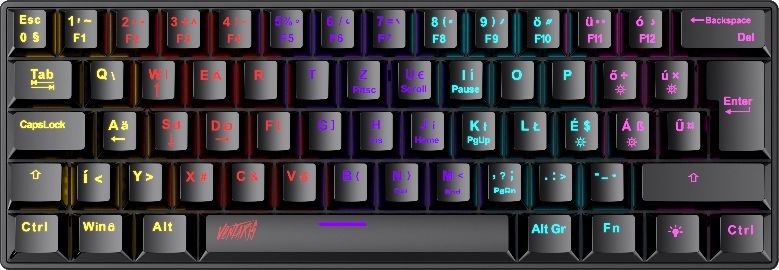 Ventaris Lissgard RGB (Blue Switch) HUN Mechanikus gamer billentyűzet