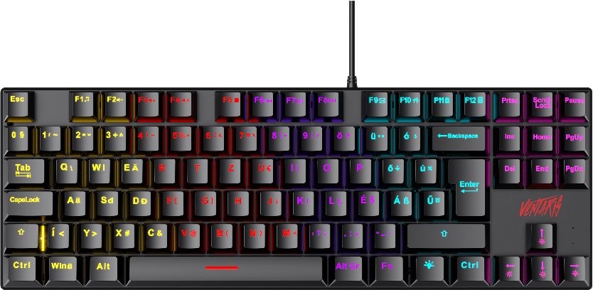 Ventaris Malevik K700-R RGB (Red Switch) HUN Mechanikus gamer billentyűzet
