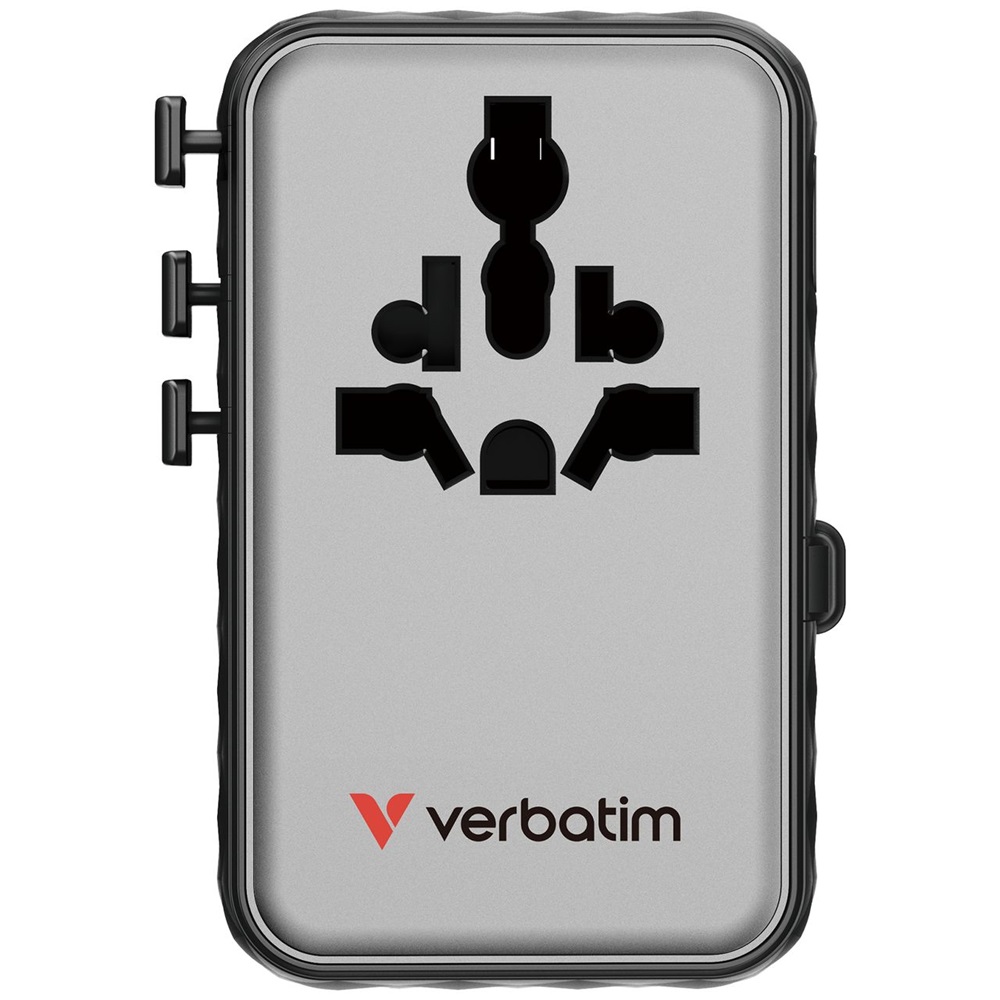 Verbatim 30191 Charge n Travel 100W fekete univerzális utazó adapter USB-C kábellel