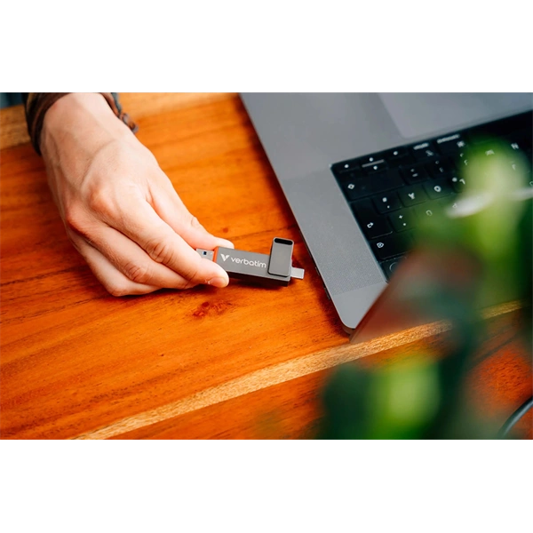 Verbatim 32041 256GB USB 3.2 Gen 1 A/USB-C Dual QuickStick Flash Drive