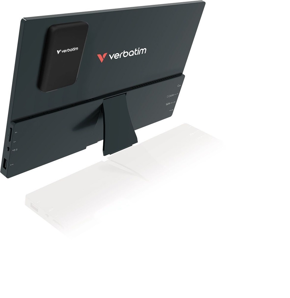 Verbatim 32088 hordozható 14" érintő kijelzős Full HD monitor vezeték nélküli powerbankkal 5000mAh