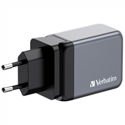 Verbatim 32201 GNC-65 GaN Charger 65W USB Type-A + 2xType-C hálózati töltő adapter