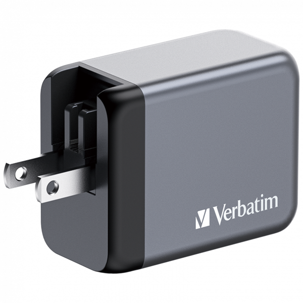 Verbatim 32201 GNC-65 GaN Charger 65W USB Type-A + 2xType-C hálózati töltő adapter