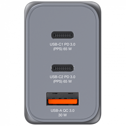 Verbatim 32201 GNC-65 GaN Charger 65W USB Type-A + 2xType-C hálózati töltő adapter