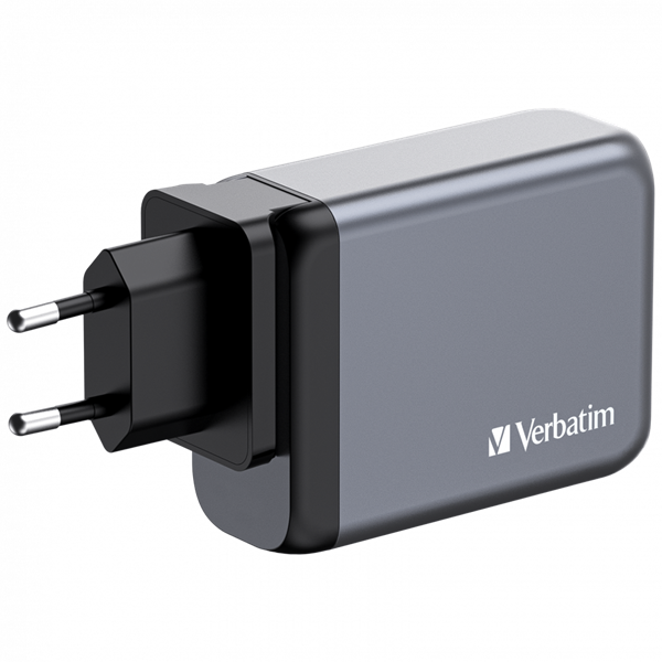 Verbatim 32202 GNC-100 GaN Charger 100W USB Type-A + 3xType-C hálózati töltő adapter