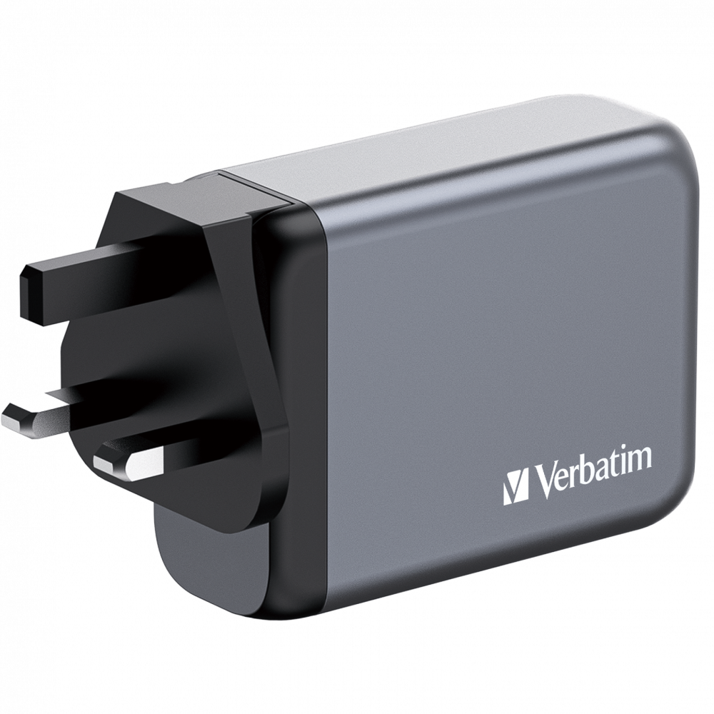 Verbatim 32202 GNC-100 GaN Charger 100W USB Type-A + 3xType-C hálózati töltő adapter