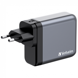 Verbatim 32203 GNC-140 GaN Charger 140W USB Type-A + 3xType-C hálózati töltő adapter