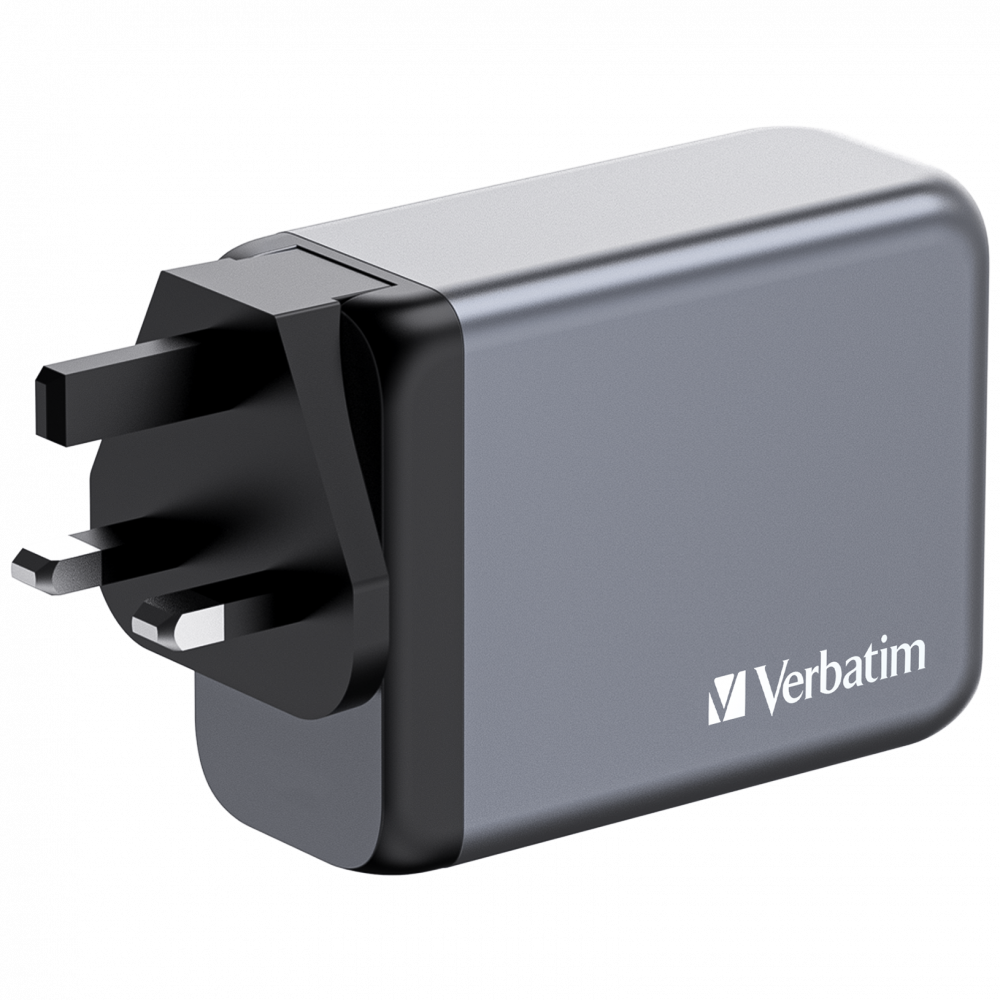 Verbatim 32204 GNC-200 GaN Charger 200W USB Type-A + 3xType-C hálózati töltő adapter
