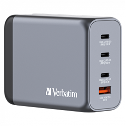 Verbatim 32204 GNC-200 GaN Charger 200W USB Type-A + 3xType-C hálózati töltő adapter