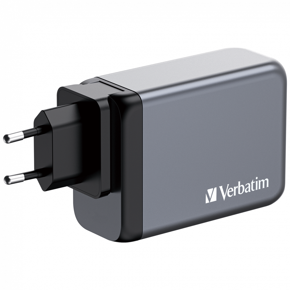 Verbatim 32205 GNC-240 GaN Charger 240W USB Type-A + 3xType-C hálózati töltő adapter