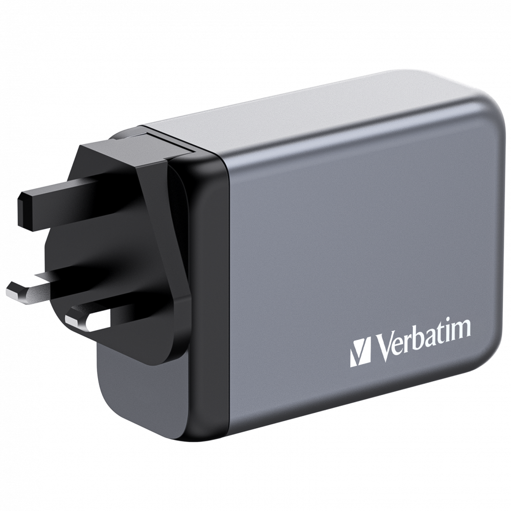 Verbatim 32205 GNC-240 GaN Charger 240W USB Type-A + 3xType-C hálózati töltő adapter