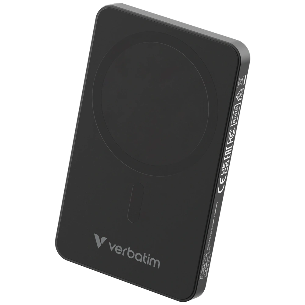 Verbatim 32225 Charge n Go Essentials 5000mAh fekete vezeték nélküli mágneses powerbank