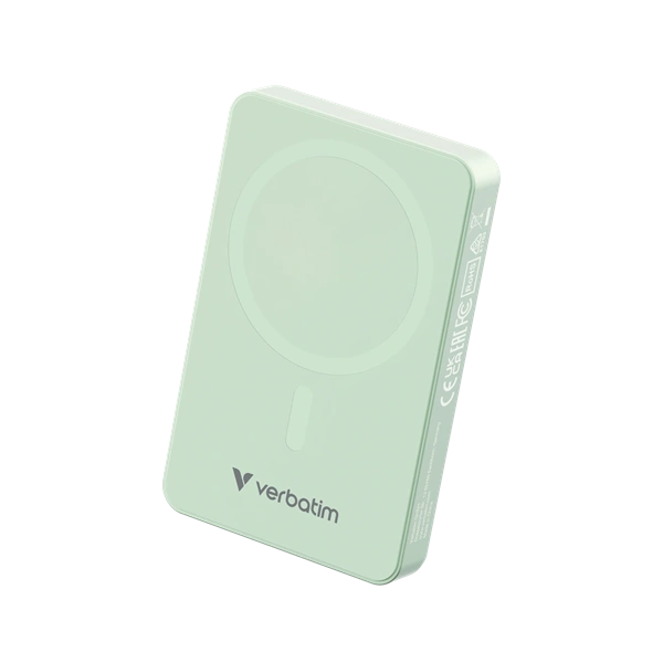 Verbatim 32228 Charge n Go Essentials 10000mAh zöld vezeték nélküli mágneses powerbank