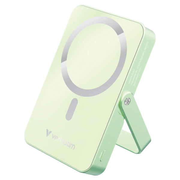 Verbatim 32259 Charge n Go 10000mAh zöld vezeték nélküli kitámasztható mágneses powerbank
