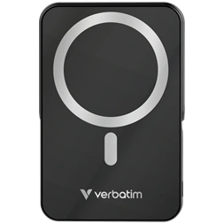 Verbatim 32264 Charge n Go 10000mAh fekete vezeték nélküli kitámasztható mágneses powerbank