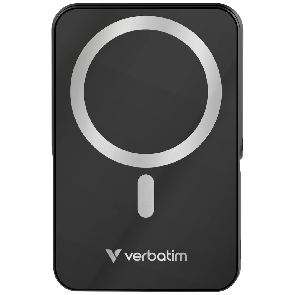 Verbatim 32264 Charge n Go 10000mAh fekete vezeték nélküli kitámasztható mágneses powerbank