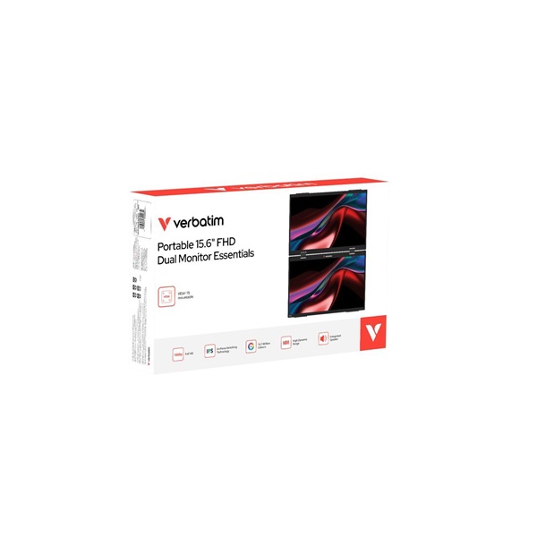 Verbatim 32403 Essentials hordozható 15,6" Full HD dupla monitor