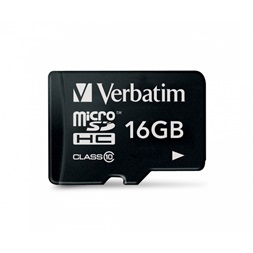Verbatim 44010 SDHC 16GB U1 Class 10 micro memóriakártya