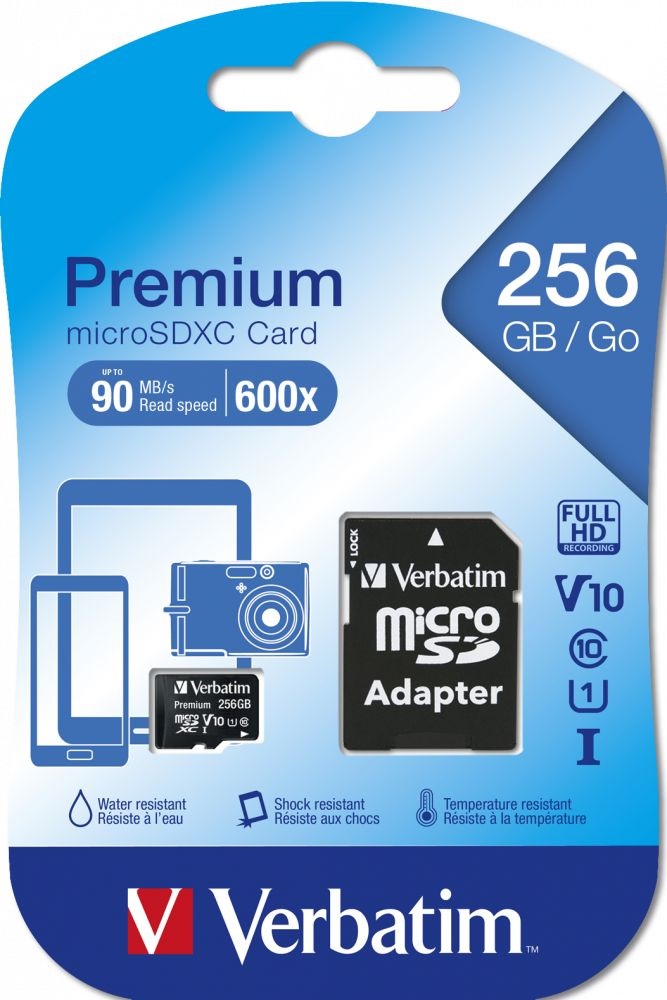 Verbatim 44087 SDXC 256GB U1 Class 10 micro memóriakártya