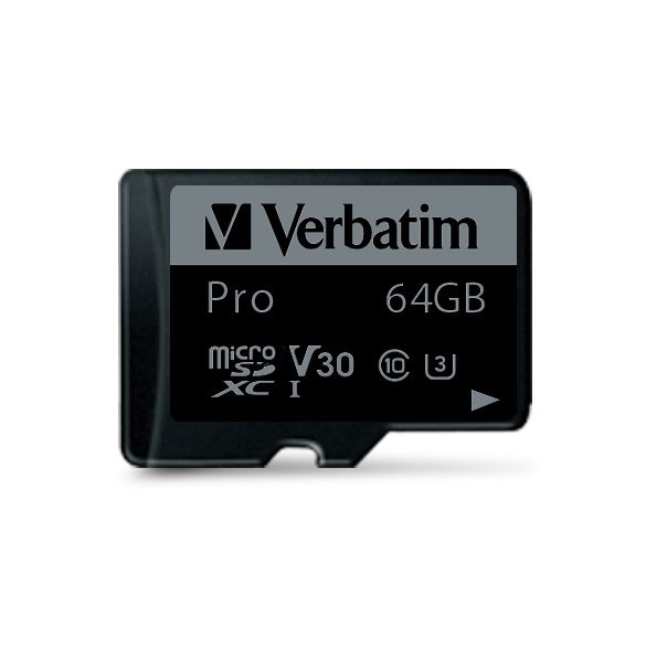 Verbatim 47042 SDXC 64GB Pro U3 Class 10 micro memóriakártya + adapter