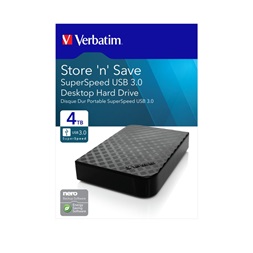 Verbatim 47685 Store `n` Save 3,5" 4TB USB 3.0 fekete külső winchester