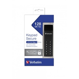 Verbatim 49429 Keypad Secure Store`n`Go 128GB USB-A 3.0 Flash Drive