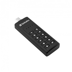 Verbatim 49431 Keypad Secure Store`n`Go 64GB USB-C 3.1 Flash Drive