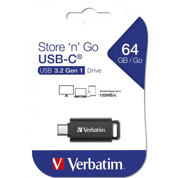 Verbatim 49458 Store`n`Go 64GB USB-C 3.2 Gen fekete Flash Drive