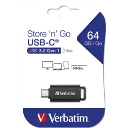 Verbatim 49458 Store`n`Go 64GB USB-C 3.2 Gen fekete Flash Drive