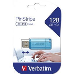 Verbatim 49461 PIN STRIPE Store`n`Go 128GB USB 2.0 kék Flash Drive