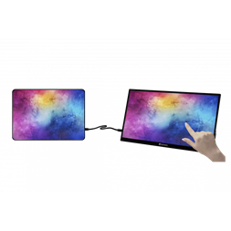 Verbatim 49592 15,6" PMT-15 FHD IPS HDMI/USB-C fekete fém borítású érintőképernyős monitor
