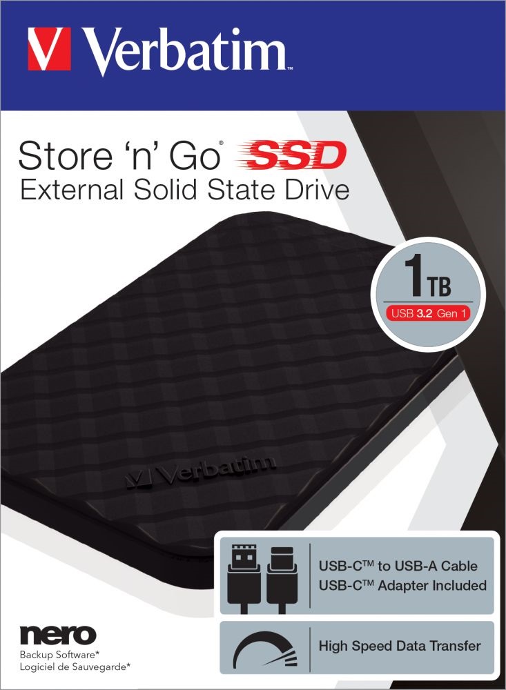 Verbatim 53230 Store `n` Go 1TB GEN2 USB 3.2 gen 1 fekete külső SSD