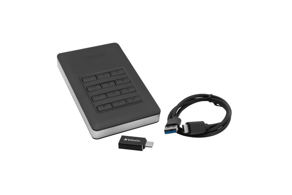 Verbatim 53401 1TB Store `n` Go Secure with Keypad Access külső winchester