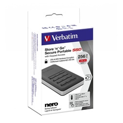 Verbatim 53402 256GB USB-C 3.1 Gen1 Keyboard Access fekete külső SSD