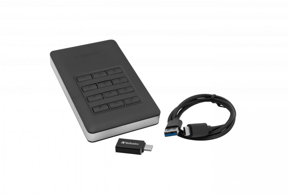 Verbatim 53403 2TB Store `n` Go Secure with Keypad Access külső winchester