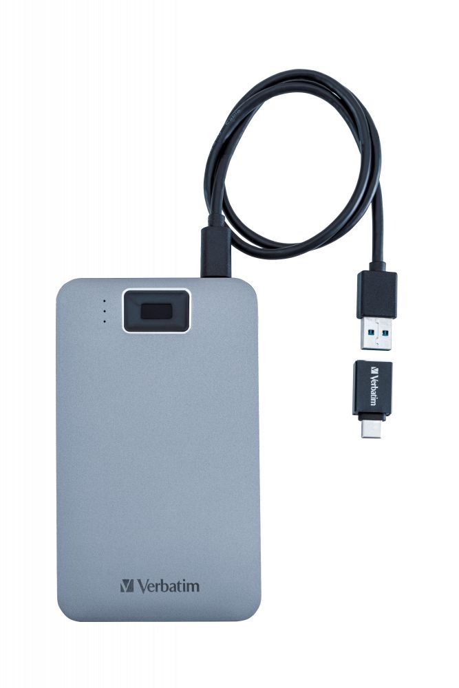 Verbatim 53652 Executive 1TB USB 3.2 Gen 1/USB-C szürke FIPS titkosított külső winchester