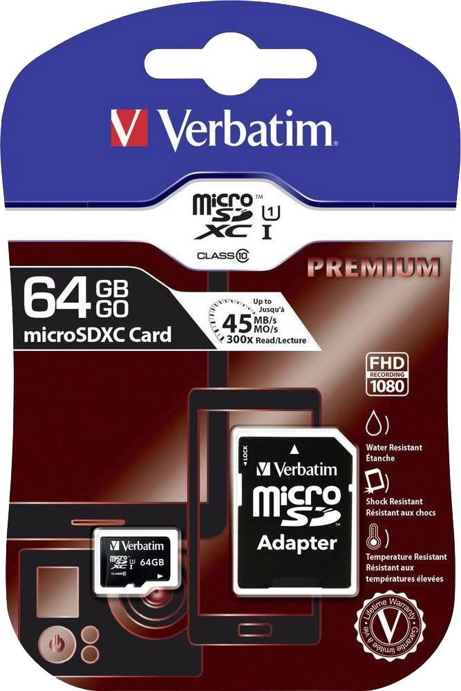 Verbatim 44084 SDXC 64GB U1 Class 10 micro memóriakártya