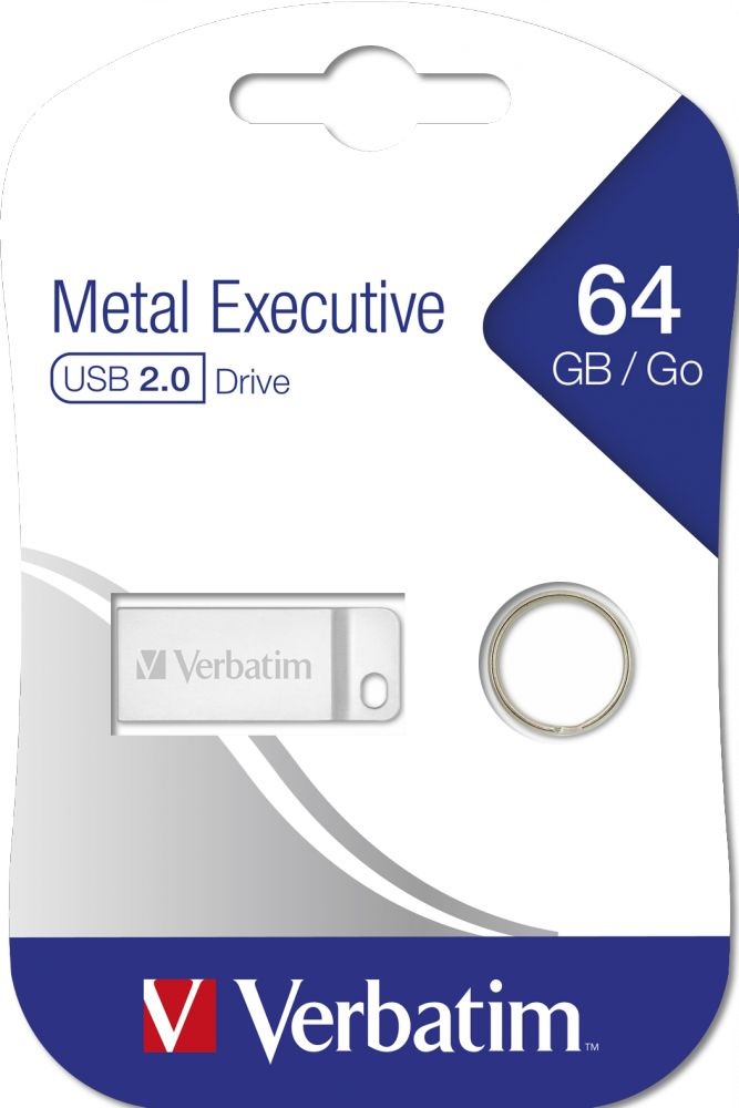 Verbatim 98750 Metal Executive 64GB USB 2.0 ezüst Flash Drive