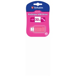 Verbatim 49056 PIN STRIPE Store`n`Go 32GB USB 2.0 pink Flash Drive