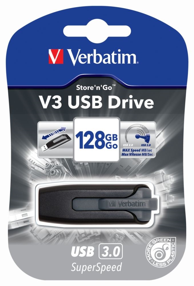 Verbatim 49189 Store`n`Go v3 128GB USB 3.0 Flash Drive