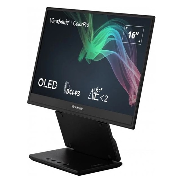ViewSonic 15,6" VP16-OLED FHD HDMI/USB-C hordozható fekete OLED monitor